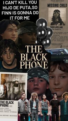 the black phone movie poster with many pictures