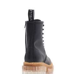 Emilie Transparent Sole Lace-Up Boots Stella Mccartney Emilie Boots, Stella Mccartney Boots, White Combat Boots, Stella Mccartney Shoes, Platform Chelsea Boots, Lug Sole Boots, Sweater Boots, White Boots, Chunky Boots