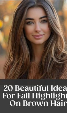 Fall Long Brown Hair, New Hair Color Ideas For Dark Hair, Women’s Brunette Highlights, Fall Caramel Hair Color, Brunette Balayage Hair For Fall, Fall Hair Color For Brunettes With Blue Eyes, Medium Brunette With Highlights, Popular Highlights For Brown Hair, Ombré Highlights On Brown Hair