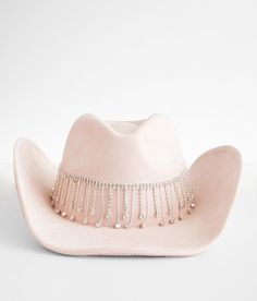 Rhinestone Fringe Cowboy Hat - Pink , Women's Pink Structured glitz faux suede hat Interior cinch tie band 3 1/2 brim One size fits most. 90% Polyester 10%Alloy. Do not wash. Do not bleach. Do not tumble dry. Do not iron. Do not dry clean. Apparel & Accessories > Clothing Accessories > Hats Adjustable Brimmed Hat With Rhinestones, Western Adjustable Hats With Rhinestones, Adjustable Fedora With Rhinestones, Western Style Adjustable Hat With Rhinestone Fringe, Adjustable Festival Hats With Rhinestone Fringe, Adjustable Rhinestone Fringe Hat For Festivals, Fringe Cowboy Hat, Jordan Davis, Cowboy Hats Women