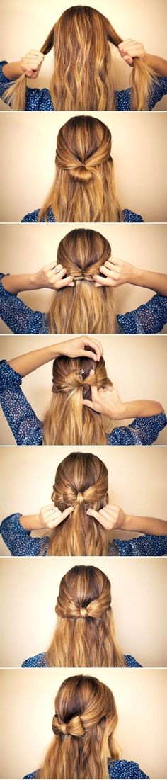 50 Simple Five Minute Hairstyles for Office Women: DIY Fishtail Braid, Hair Envy, Great Hair, Makeup Hair, Hair Dos, Half Up, Hair Designs, Gorgeous Hair, Hair Day