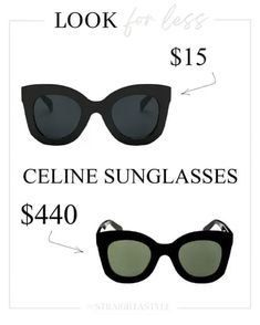 Celine look for less sunglasses! Designer inspired sunglasses. Amazon sunglasses #LTKunder50 Amazon Sunglasses, Celine Sunglasses, Butterfly Sunglasses, Cat Eye, Rayban Wayfarer, Square Sunglass, Design Inspiration