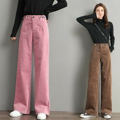 Women Corduroy Palazzo Trousers Pants Wide Leg Solid Casual Retro Long Bottoms This item is one pants only. Please note this is in Asian sizing, Asian size is smaller than western size e.g. UK, US, AU, please check the measurements carefully before making a purchase. Please allow 2-4cm error due to the manual measurement and different measurement methods. If you are not sure which size to buy, please provide height and weight, we will recommend a suitable size. (1cm=0.39 inches. 1 inch=2.54cm) S Fun Pants Women, Dream Pants, Corduroy Pants Women, Harry Potter Style, Palazzo Trousers, Fun Pants, Trousers Pants, Straight Trousers, Pants Wide Leg