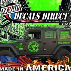 a green and black jeep with the words made in america on it