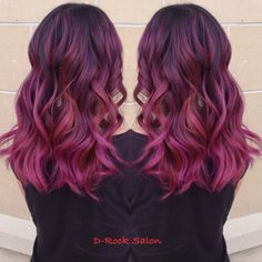 Rose purple color melt | hair color 2015| ombré | red purple balayage| purple hair | hair trend 2015| red balayage| ombré hair| GREAT HAIR AND SERVICES LIVE AT D-ROCK SALON | 703-293-9400 DROCKSALON.COM @drocksalon Red Purple Ombre Hair, Red Violet Balayage, Purple Color Melt Hair, Balayage Purple Hair, Red Violet Hair Color, Red Purple Hair, Balyage Hair, Color Melting Hair, Pastel Ombre