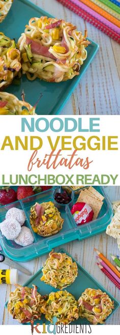 noodle and veggie frittatas lunchbox ready recipe for kids