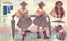 an image of some women in costume with umbrellas