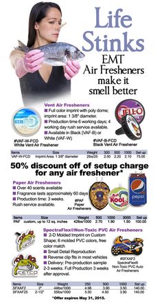 an advertisement for air fresheners that is being advertised