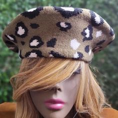 Exotic Leopard Printing Decorates A Sleek, Elegant Beret Hat For A Bold Look. Feel Like You're In Paris In This Leopard Stretchy Beret. Wee Wee!! Go Ahead Girl And Treat Yourself! Adventure Hat, Wool Fedora Hat, Black Fedora, Nordstrom Women, Disney Up, Wool Fedora, Pink Faux Fur, White Leopard, Beret Hat