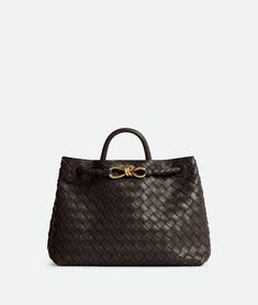 Bottega Andiamo, Designer Things, Bottega Veneta Bag, Bottega Veneta Intrecciato, Leather Denim, Eyewear Womens, Timeless Accessories, Black Hardware, Handle Bag