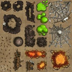 an image of various objects that can be used in the game