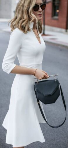 Gaun Koktail, Spring Work Outfits, Wavy Hairstyles, Ivory Dresses, 가을 패션, Fashion Mode, Work Attire, Classy Dress, Work Outfits