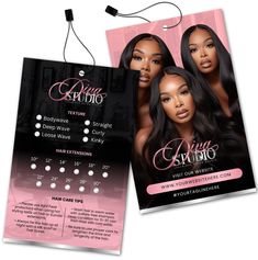 "This listing is for a editable Hair Hang Tag Design for a hair business which can be used as an Hair Extensions Hang Tag, Clothing Hang Tag design, and more! Receive a \"Do It Yourself\" Hair Bundle Hang Tag Design for your hair business branding. Branding can be an important factor when it comes to building a business. This service is an easy way to create or improve your existing hair hang tags. Our DIY Hair Bundle Hang Tag template is editable on Canva! HOW IT WORKS: 1. DOWNLOAD After purcha Hair Extensions Logo Design Ideas, Hair Business Branding, Hair Tags For Bundles, Hair Brand Name Ideas, Hair Brand Photoshoot Ideas, Hair Extensions Business, Hang Tag Template, Hair Branding, Beauty Ecommerce