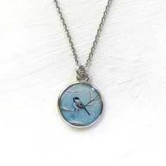 Chickadee Painting, Sky Logo, Daughters Day, Jewelry Holiday, Winter Jewelry, Tiny Prints, Bird Necklace, Holiday Jewelry, Flower Studs