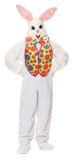 a man in bunny costume standing with his hands on his hips and arms behind his back