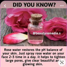 Rose Skincare, Open Pores, Natural Skin Care Remedies, Natural Face Skin Care, Good Skin Tips, Skin Care Face Mask, Look Attractive, Grooming Tips, Healthy Skin Tips