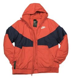 PLEASE NOTE: DUE TO HIGH VOLUME AND POST OFFICE DELAYS, DELIVERY TIMES MAY BE LONGER THAN NORMAL. ALL SALES ARE FINAL. NO RETURNS ACCEPTED. NIKE ORANGE-RED/NAVY COLORBLOCK PUFFER HOODED JACKET STANDARD FIT FOR ALL-DAY COMFORT MADE FROM SUSTAINABLE MATERIALS FULL-ZIP CONSTRUCTION WITH STAND-UP COLLAR AND ATTACHED HOOD FRONT HAND SIDE ZIP POCKETS ELASTICIZED CUFFS SHELL: 100% POLYESTER LINING/FILL: 100% POLYESTER MACHINE WASHABLE IMPORTED RETAIL $140 SIZES AND MEASUREMENTS MAY VARY DEPENDING ON TH Best Rapper Alive, Nike Orange, Front Hand, Best Rapper, Sustainable Materials, Post Office, Orange Red, Hooded Jacket, Side Zip