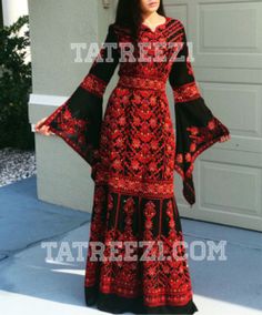 Dress And Belt, Floral Dress Outfits, Eid Dresses, Arab Fashion, Dress Sewing Patterns, Embroidery Dress, Party Fashion, Sewing Dresses, Dress Pattern