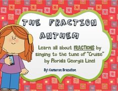 Fractions Song (Adding, Subtracting, Multiplying and Divid Multiplying And Dividing Fractions, Dividing Fractions, Fifth Grade Math, Florida Georgia Line, Adding And Subtracting, Florida Georgia, Common Core Math, Fifth Grade, Elementary Teacher