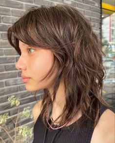 Brown Haircut Ideas Medium, Thick Hair Shaggy Layers, Face Framing Mullet, Girls Mullet Hairstyles, Mid Length Mullet Women, Medium Length Edgy Haircut, Mullet Brown Hair, Brown Hair Shag, Girl Mullet Straight Hair