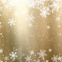 snow flakes on a gold background with white stars