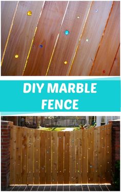 diy marble fence with text overlaying it that says diy marble fence