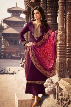 Palazzo Pakistani Suits, Designer Palazzo Salwar Kameez Dresses Online in UK - Shopkund Dupatta Setting, Traditional Women