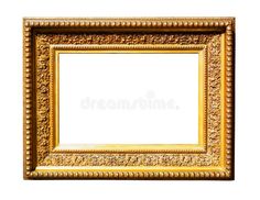 Gilded picture frame isolated on white background stock photo Empty Picture Frames, Vector Technology, Design Frame, Photo Background, Picture Frame, White Background, Photo Image, Electronics