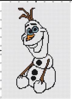 a cross stitch picture of a cartoon character