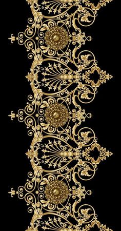 an ornate gold and black background