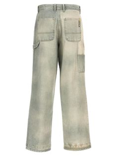 'Baggy' cotton denim jeans with hook and button zip closure, pockets and wide leg. Composition: 100% cotton Contemporary Accessories, Scarf Men, Suit Accessories, Knitwear Tops, Trouser Suits, Rugby Shirt, Double Breasted Suit, Baggy Jeans, Lace Boots