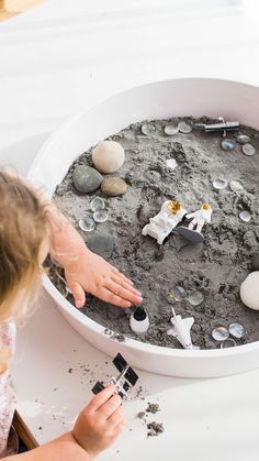 World Space Week, Space Week, Moon Activities, Moon Sand, Glass Pebbles, Cloud Dough