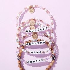 Moms are the original women we look up to! Say thank you to a mom who served as the everyday hero in your life with this beaded bracelet.Our handcrafted bracelets are each made with a different inspirational word. Each bracelet features a tag inscribed with a registration code. This code is used to register your bracelet which enters you into the Nice Girl Gang - a community of women dedicated to building each other up. Wear your Little Word® for as long you need it to remind you of just how fre Little Words Project, Fur Mama, Clay Craft, Acrylic Letters, Everyday Heroes, Handcrafted Bracelets, Letter Beads, Girls World, Girl Mom