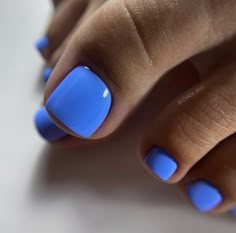 Blue Toe Nails, Toe Nail Colors, Unghie Sfumate, Acrylic Toe Nails