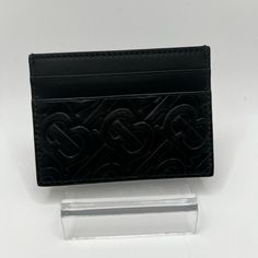 New And Authentic Cardholder, 4 Slots, Middle Slot Classic Black Card Holder With Logo, Luxury Classic Black Card Holder, Black Luxury Card Holder With Engraved Logo, Black Compact Card Holder With Interior Slots, Luxury Designer Black Card Holder, Burberry Accessories, Key Card Holder, Burberry, Card Holder