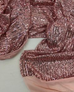 the sequins on this dress are pink and silver