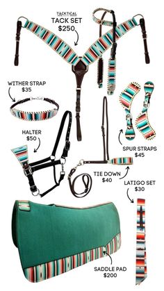 a set of horse bridle, halters and reins with instructions to make it