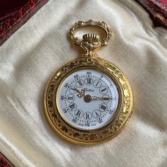 Vintage Swiss Made Ladies Watch Pendant - this has a beautiful baroque frame and ornate hinged handle. The face is pretty too in white with black roman numerals. The make reads Electra on the front and I believe this is circa 1970's. The back is really unusual and features a Crab which I am guessing is the Cancer zodiac sign.  This watch pendant is in great vintage condition and keeps good time, it is a manual wind and has a soothing quiet ticking sound. Measurements height not including the top Baroque Frame, Watch Pendant, Baroque Frames, Baroque Design, Ladies Watch, Roman Numerals, Watch Necklace, Swiss Made, Watch Design