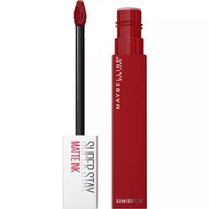 Maybelline Superstay Matte Ink Liquid Lipstick - 340 Exhilarator - 0.17 Fl Oz : Target Maybelline Matte Ink, Lipstick Remover, Superstay Maybelline, Maybelline Super Stay Matte Ink, Red Liquid Lipstick, Best Red Lipstick, Bright Lipstick, Liquid Matte Lipstick, Maybelline Superstay