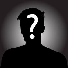 the silhouette of a man with a question mark on his face