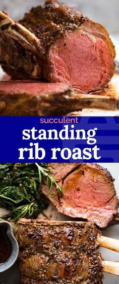 the cover of standing rib roast by succulentt, featuring steaks and vegetables