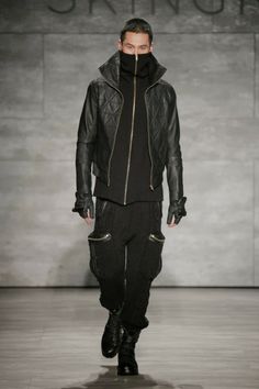 Skingraft Fall/Winter 2014 - New York Fashion Week #NYFW | Male Fashion Trends Urban Jeans, Urban Fashion Girls, 90s Urban Fashion, Urban Fashion Photography, Urban Wear Women, Urban Style Outfits, Urban Fashion Trends, Urban Fashion Women, Moncler Jacket