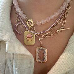 Pretty Three Prong Pink Sapphire Tennis Necklace – Milestones by Ashleigh Bergman Sapphire Tennis Necklace, Gold Diamond Chain, Jewelry Stack, Dope Jewelry Accessories, Jewelry Stacking, Space Jewelry, Diamond Tennis Necklace, Fashion Silhouette, Wedding Bridesmaid Jewelry