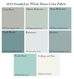 the color palettes for 2013's swindy - lue house color palette