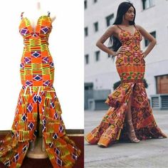 Make a statement with this beautiful African kente dress sewn with love.It is fully lined with a back zipper  Its made of 100% African cotton print. Please be informed that If you want same fabric, the kente print pattern may differ a bit because kente has lots of pattern and same may not be Women Ankara Gown, African Prom Dress, African Maxi Dress, African Gowns, African Party Dresses, Kente Dress, Style Africain, African Prom Dresses, Ankara Gown