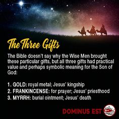 the three gifts bible poster with four wise men riding on camels in the night sky