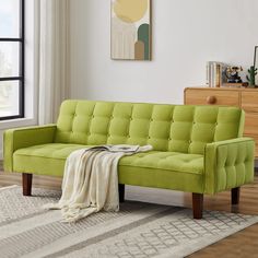 PRICES MAY VARY. Convertible Sleeper Sofa :The backrest of this linen futon couch is 3 angles adjustable.You can easily covert it into a regular sofa,a louge couch,or a futon sleeper sofa by adjusting its backrest. Sturdy Structure : Structured with solid wood and manufactured wood and strong supported by 5 solid wood legs,our modern mid century small couch can bear up to 500 LBS in terms of weight capacity. Comfy Padded Futon Sofa Bed : This small green futon couch is padded with high density f Small Space Bedroom, Double Sofa Bed, Modern Loveseat, Futon Sofa Bed, Convertible Sofa Bed, Couch Set, Futon Sofa, Living Room Green, Convertible Sofa