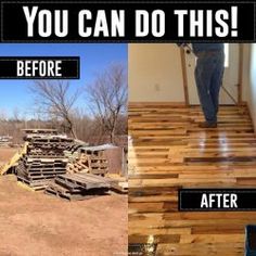 an advertisement for wood flooring that says you can do this before it is finished