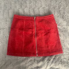 Girls Size 13/14 Front Zipper Kids Bottoms, Size 13, Front Zipper, Forever 21, Zipper, Skirt, Red, Color