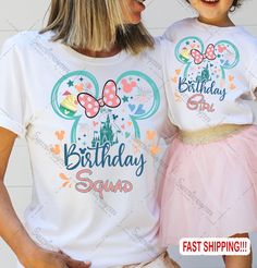 Magic Kingdom Birthday Shirt, Disney Castel Birthday Shirt, Disney Squad Shirts, Matching Disney Birthday Shirts, Family Disney Shirts. BS3 - Etsy